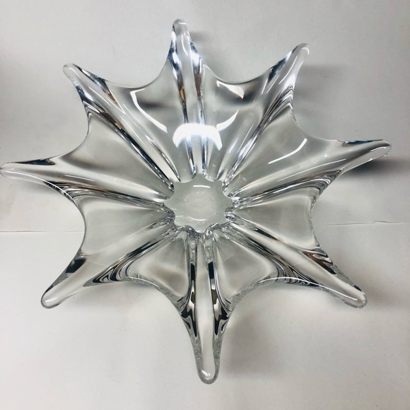 BACCARAT STELLA STARFISH LARGE DISH BOWL DISCONTINUED HEAVY BEAUTIFUL UNIQUE - Picture 2 of 13